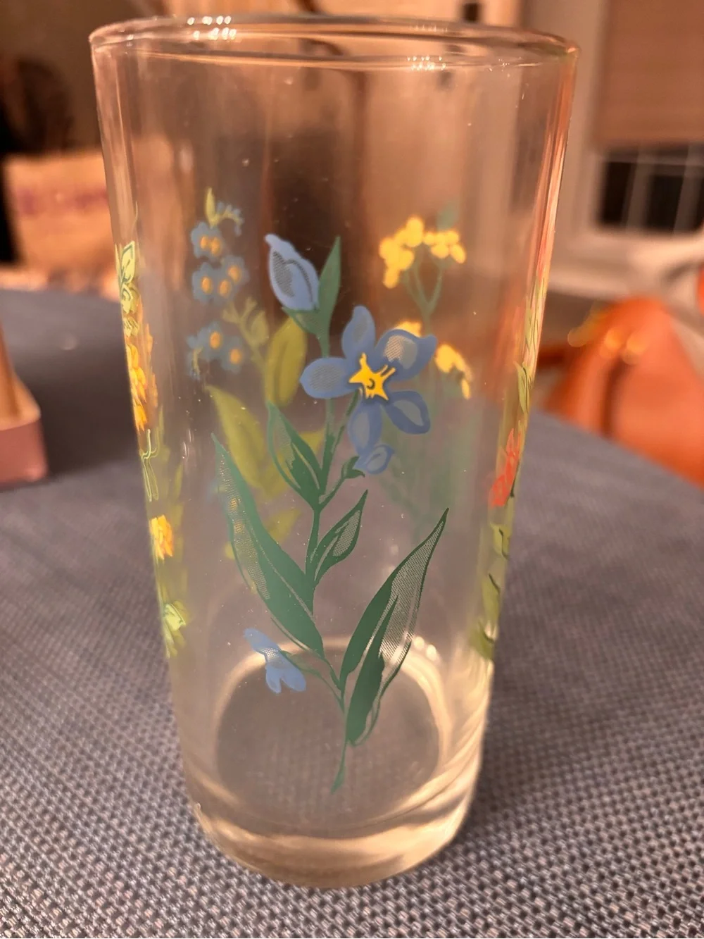 Corelle My Garden Floral Cooler Glasses - Blue and Green Accents (Set of 4)